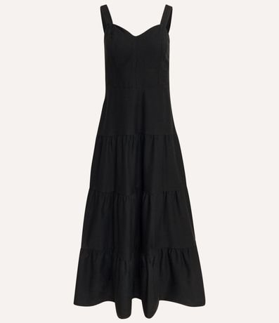 Vestido Midi em Sarja com Lastex nas Costas e Babados na Saia é boa?
