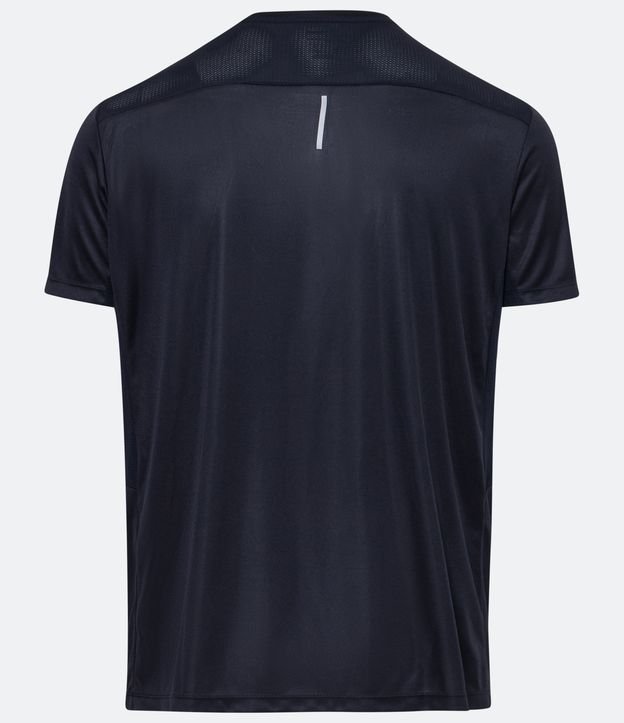 Camiseta Esportiva em Dry Fit com Recortes e Detalhes Refletivos Preto 7