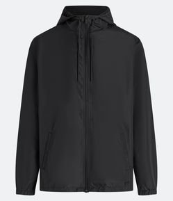 Jaqueta Corta Vento com Capuz e Bolsos