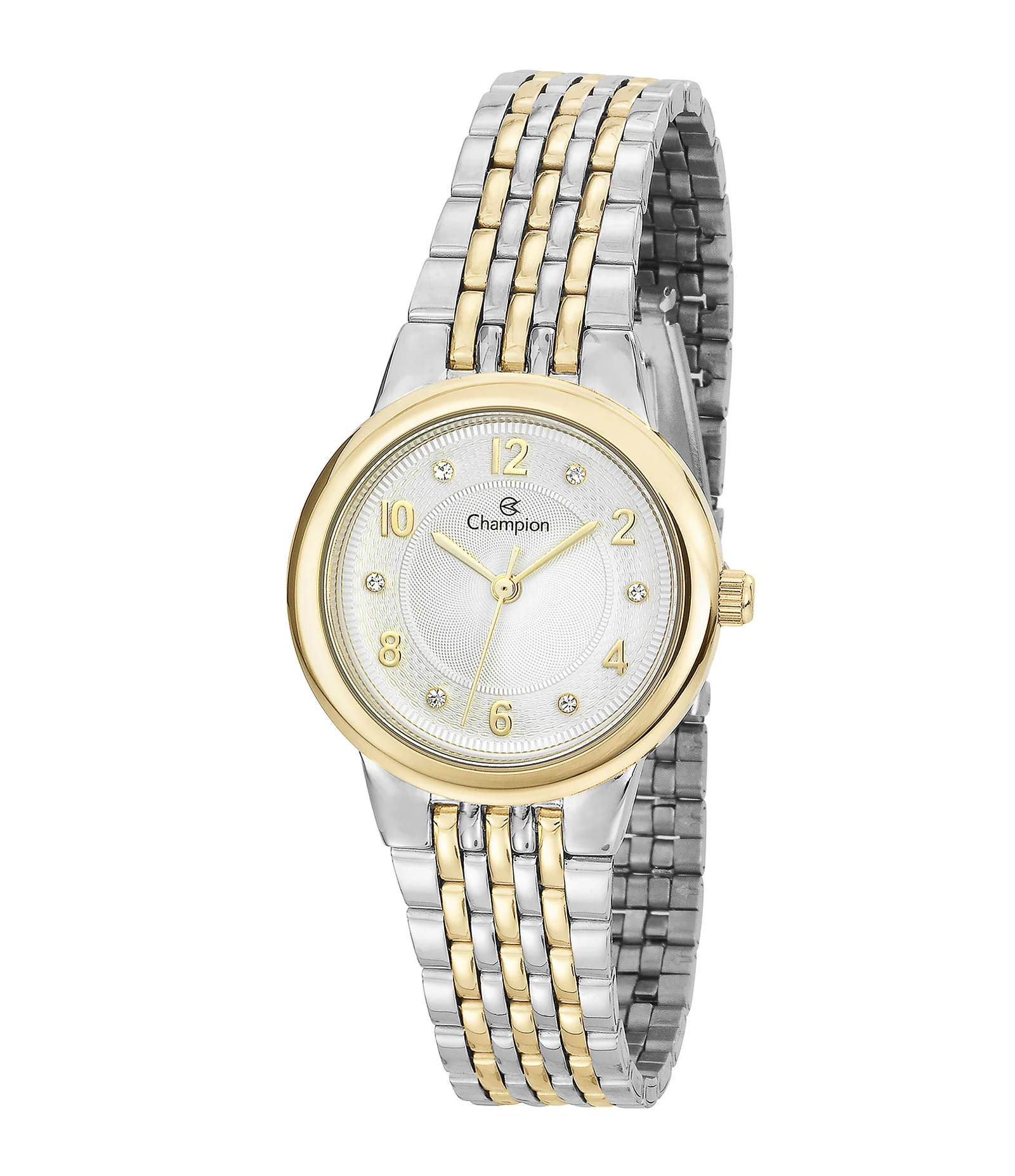 Kit Relógio Champion com Pulseira em Aço e Caixa em Metal CN28357C Cinza Claro 1