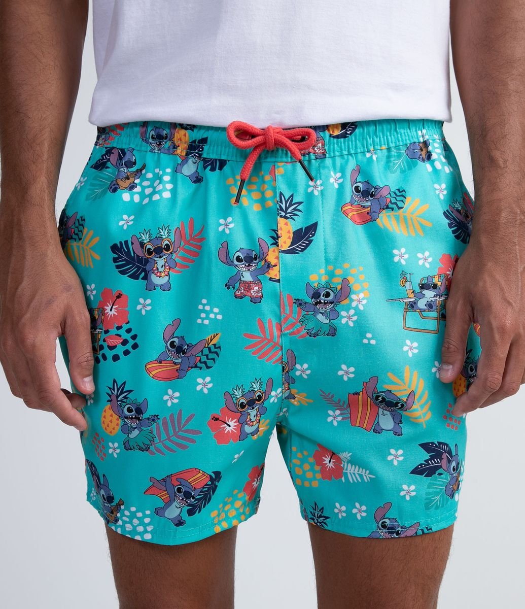 short de estampa masculino