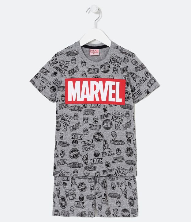 Pijama Infantil Curto com Estampa da Marvel - Tam 1 a 14 anos