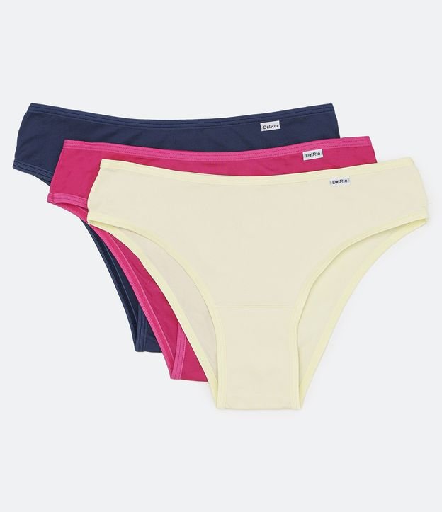 Kit 03 Calcinhas Biquíni em Microfibra DelRio
