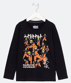 Camiseta Infantil com Estampa Naruto - Tam 5 a 14 anos
