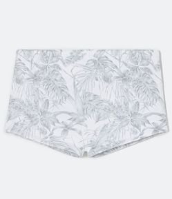 Sunga Boxer com Estampa de Folhagem