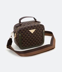 Bolsa Transversal Boxy com Detalhe nas Bordas e Alça Gorgurão