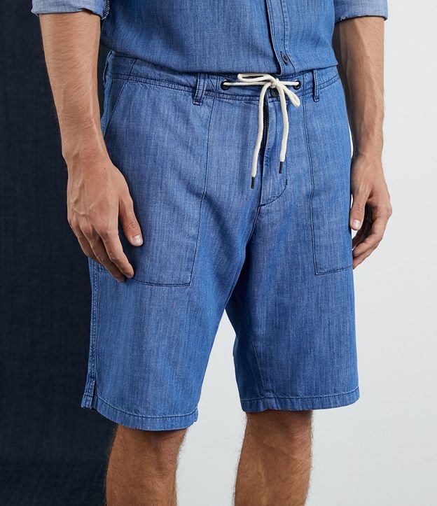 Bermuda Jeans com Amarração
