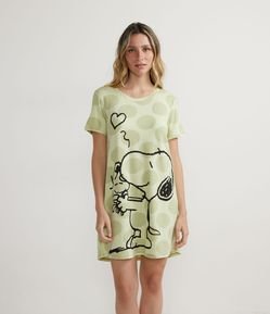 Camisola Curta em Viscolycra com Estampa do Snoopy
