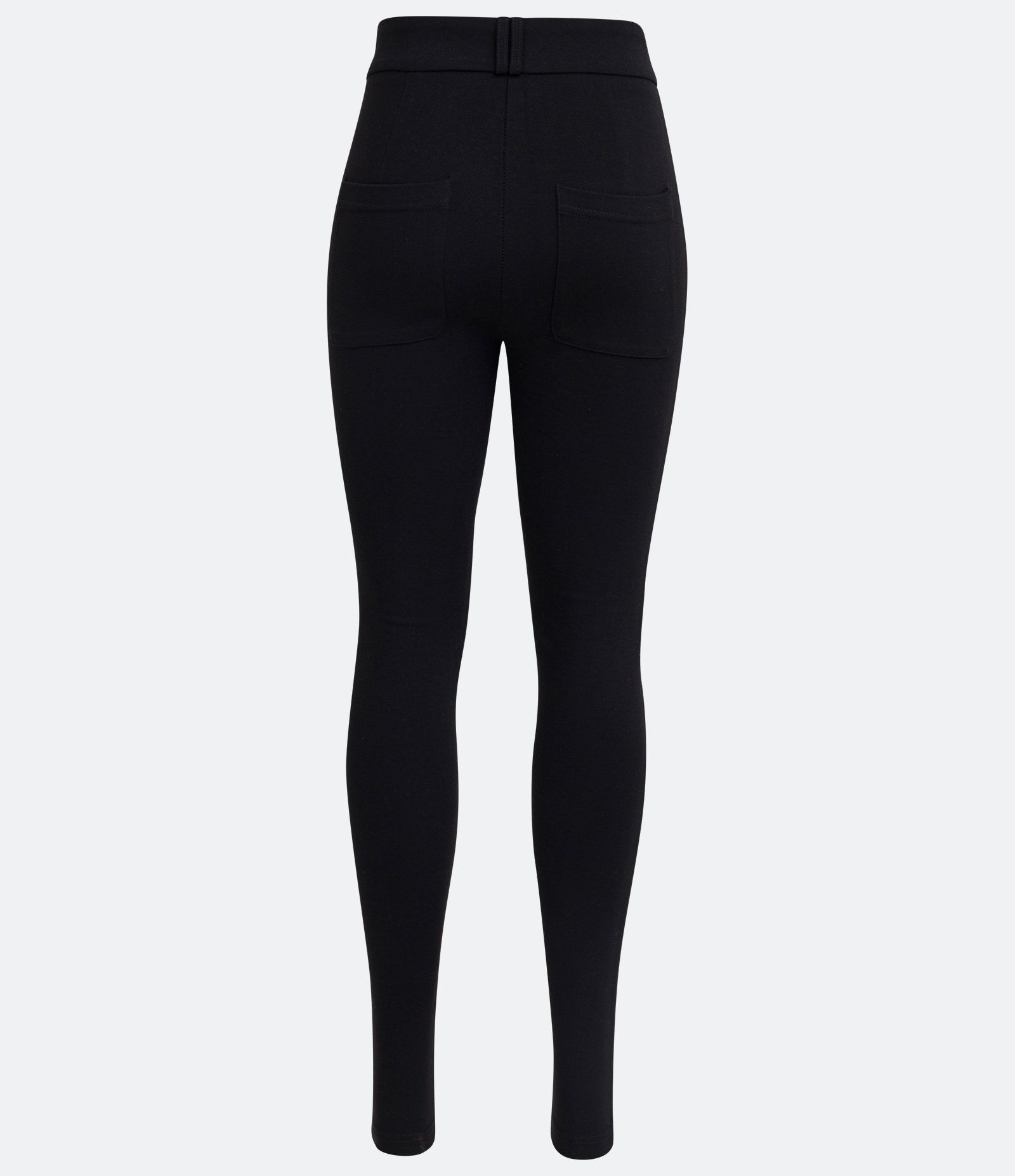Calça Legging em Ponto Roma com Botões Metalizados Frontais Preto 5