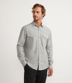 Camisa Comfort em Viscolinho Manga Longa