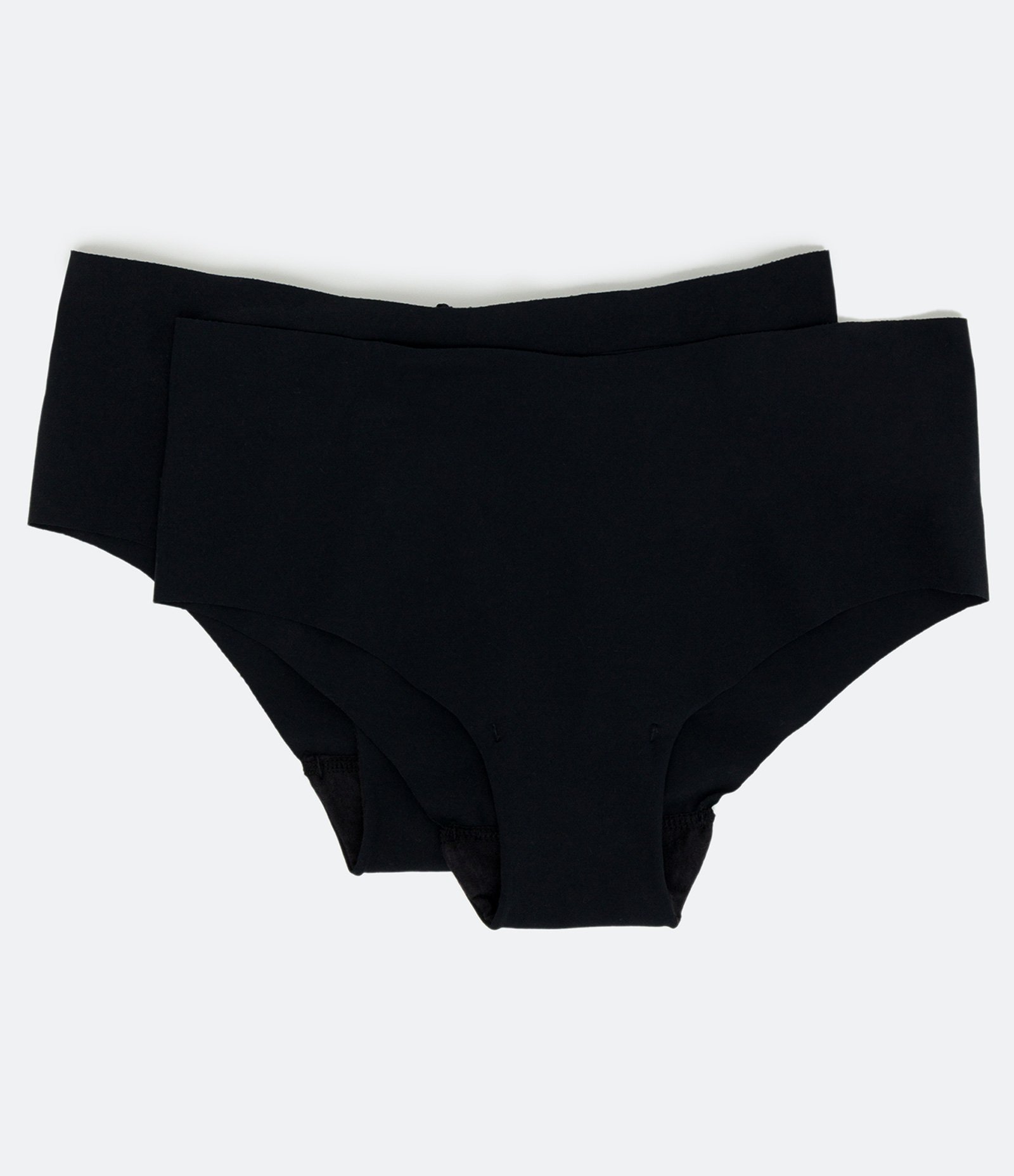 Kit 02 Calcinhas Boyshort em Microfibra sem Costura Trifil Preto 1