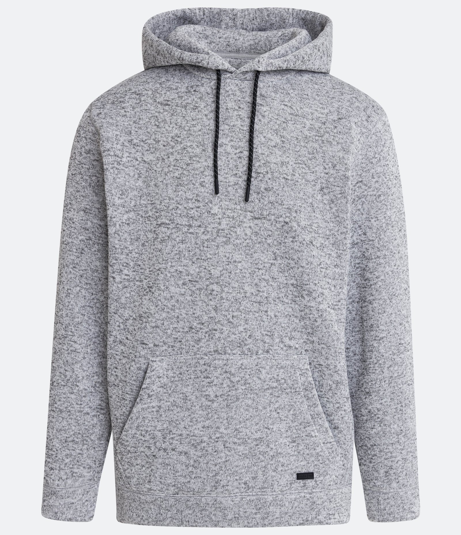 Blusão Fechado em Moletom com Capuz e Bolso Canguru Cinza Claro 1