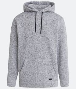 Blusão Fechado em Moletom com Capuz e Bolso Canguru