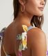 Imagem miniatura do produto Blusa Musculosa Cropped con Estampado de Piñas y Lastex en la Barra Multicolores 4
