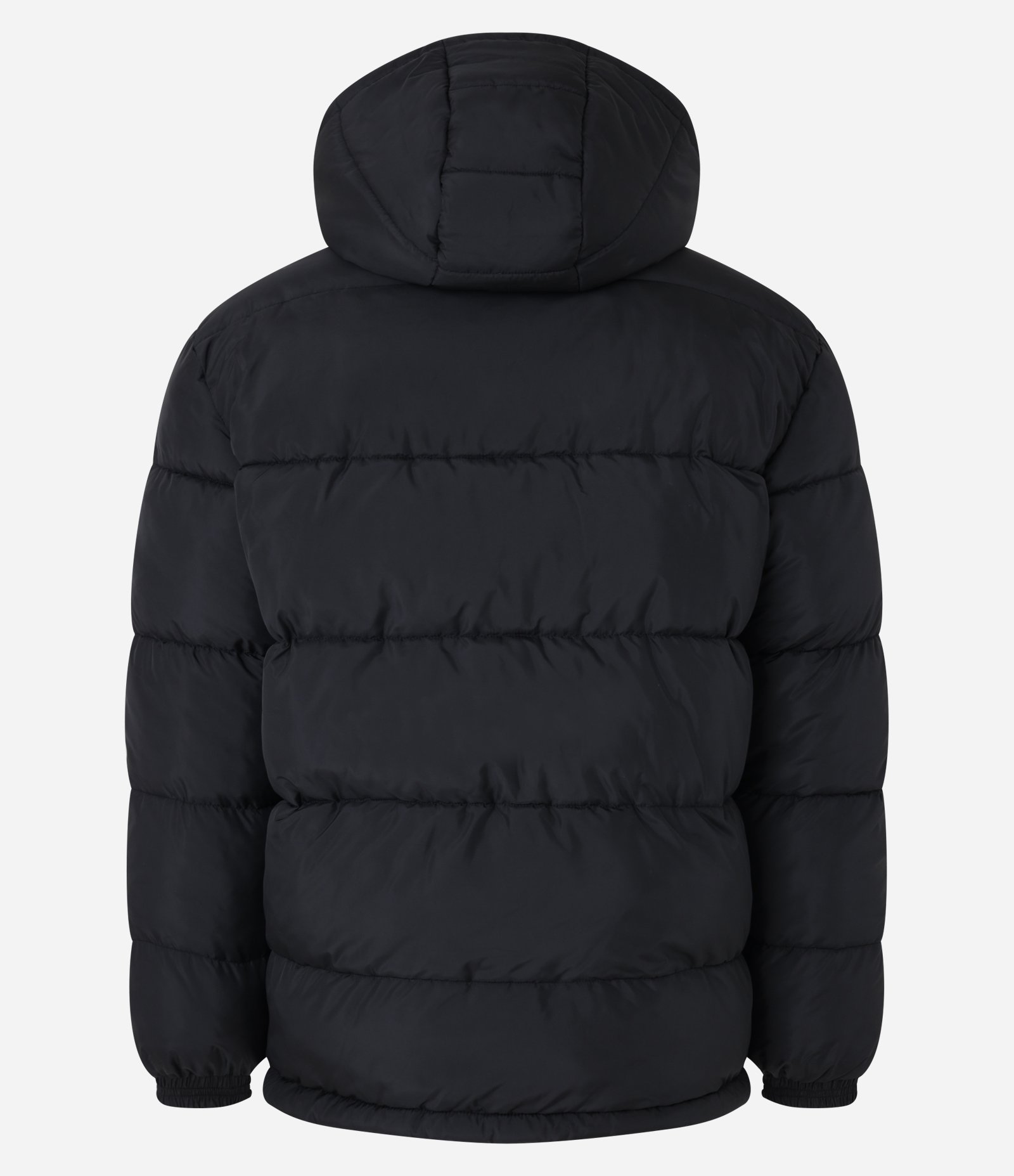 Jaqueta Puffer Esportiva com Bolsos com Zíper Preto 6