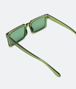 Óculos de Sol Quadrado com Lente Verde Garrafa