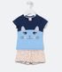 Imagem miniatura do produto Pijama Infantil Corto con Estampado de Gatito - Talle 1 a 4 años Azul 1
