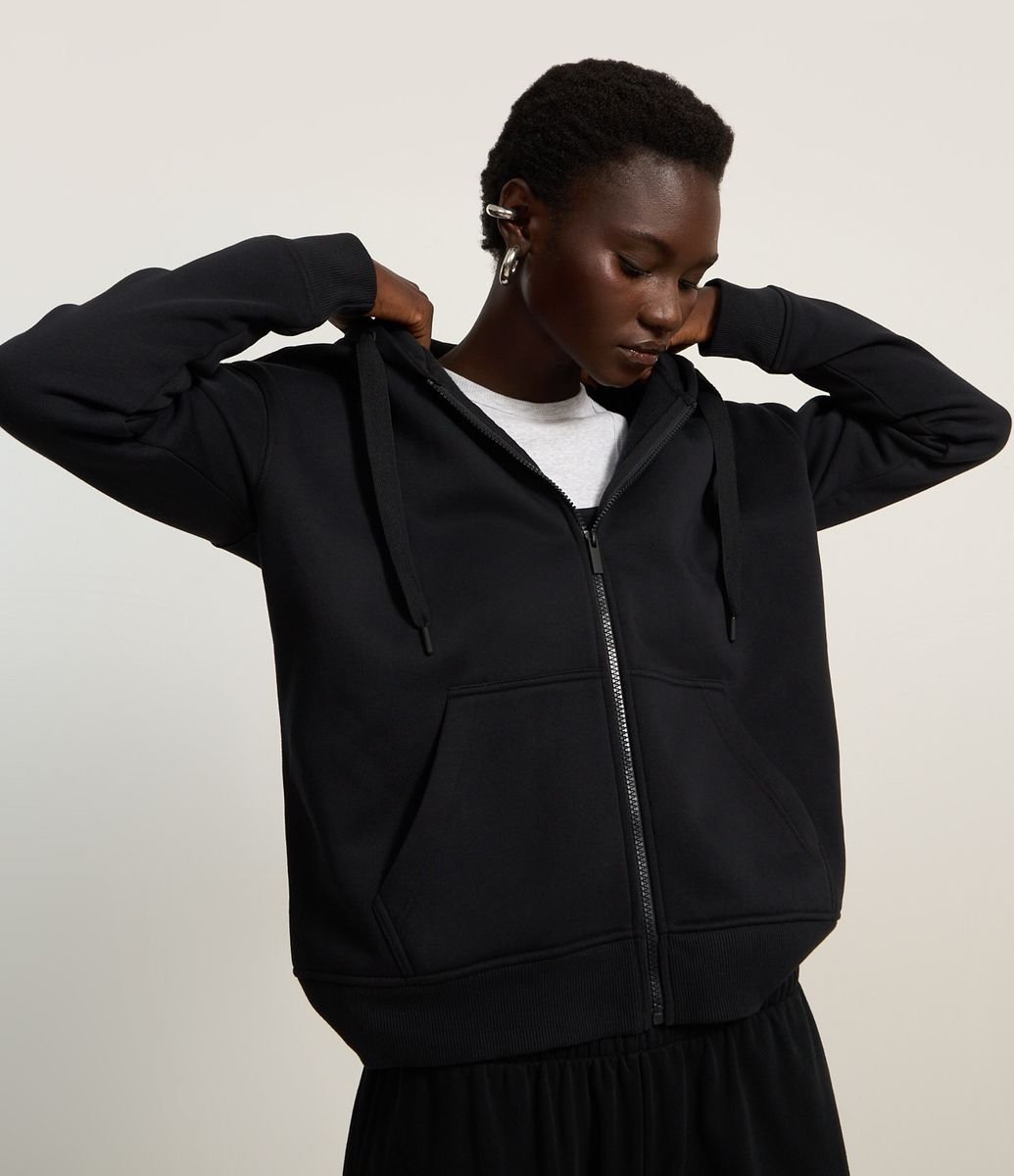 Jaqueta Moletom Casaco Feminino Ziper Angel Seven Jaqueta Com