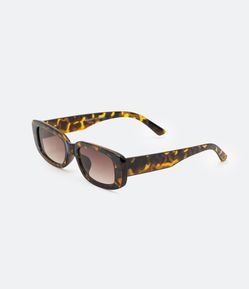 Óculos de Sol Quadrado com Estampa Tartaruga
