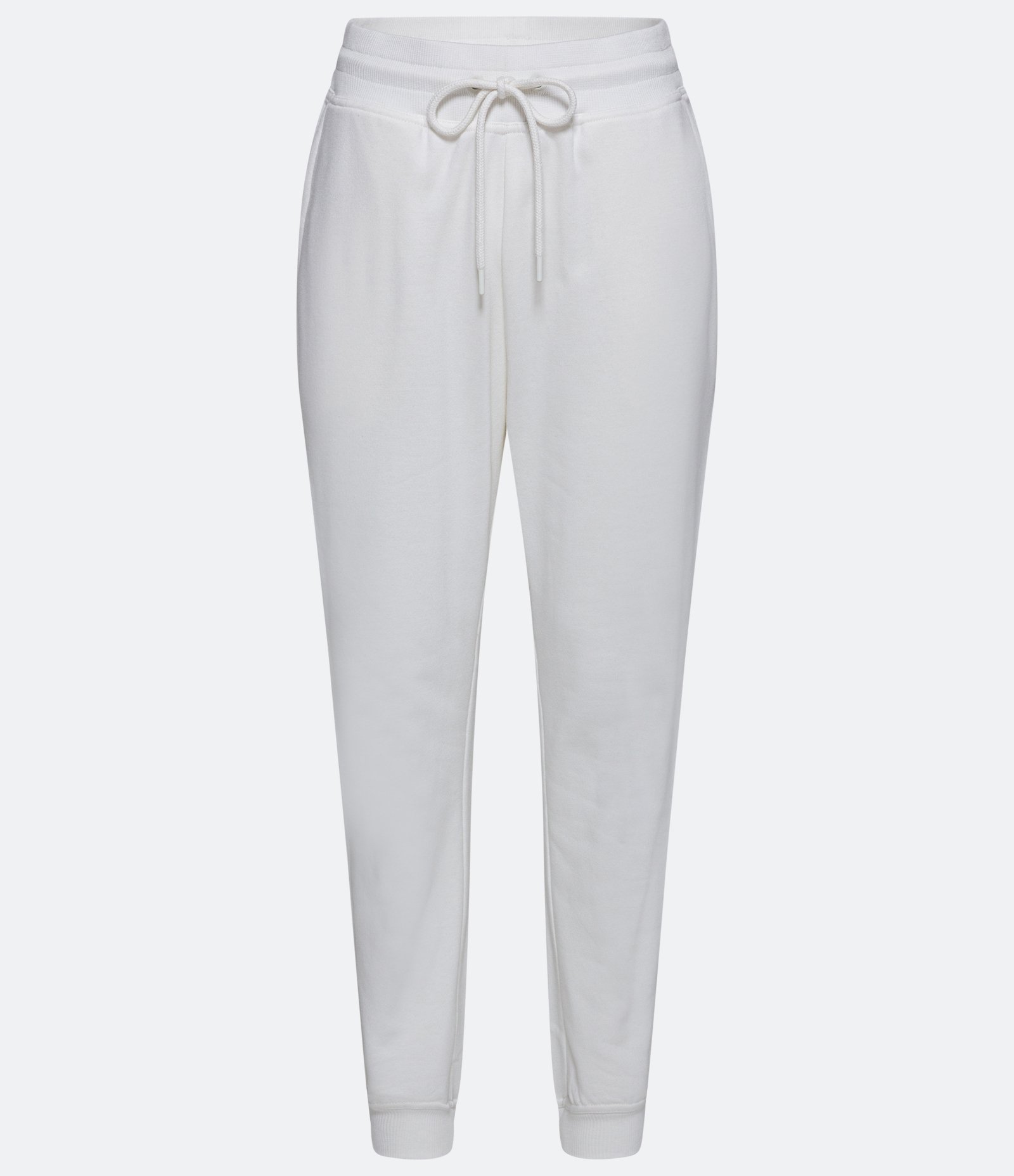 Calça Jogger em Moletom com Cós Elástico e Amarração Branco 4