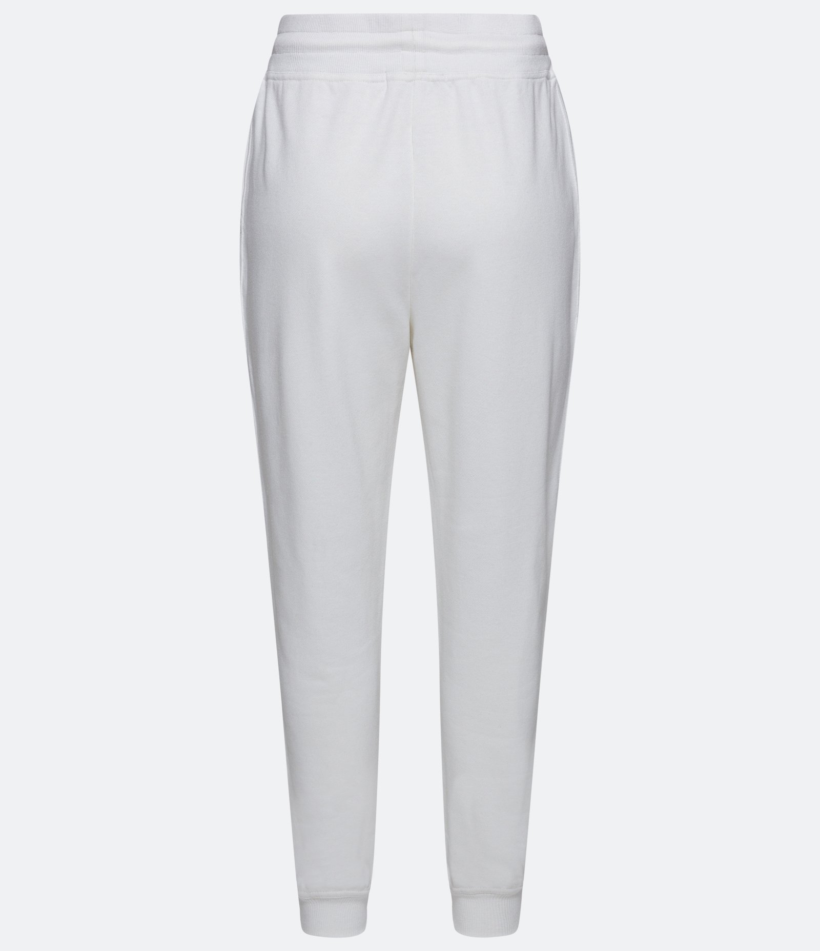 Calça Jogger em Moletom com Cós Elástico e Amarração Branco 5