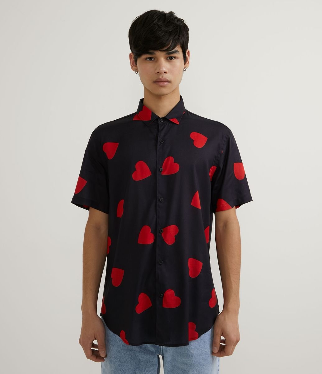 camisa de coração renner