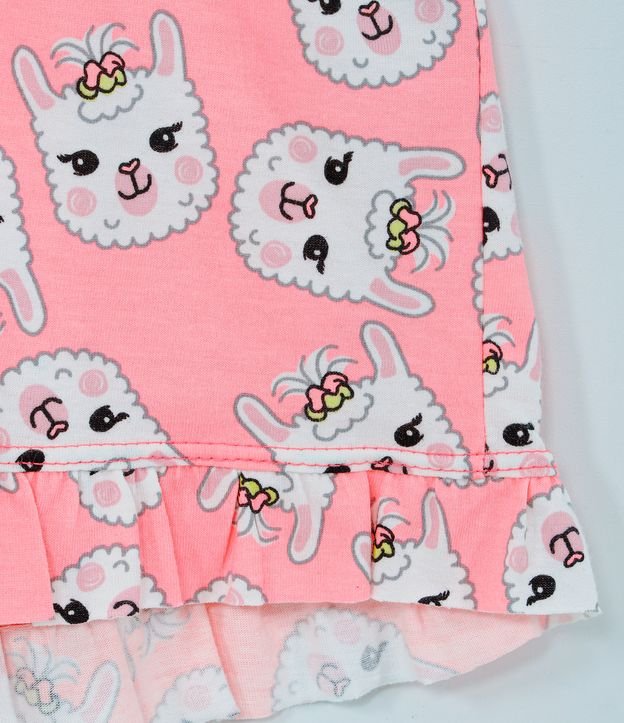 Pijama Infantil Corto con Estampado de Llama en Flutuador - Talle 1 a 5 años Multicolores 5
