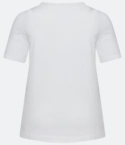 Blusa Manga Curta em Algodão com Estampa Frontal Smille Curve & Plus Size