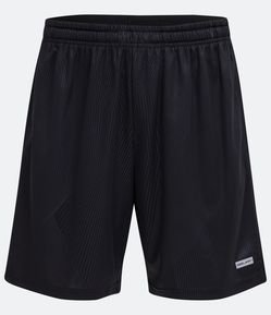 Bermuda Esportiva em Tecnologia Dry com Textura e Etiqueta na Barra