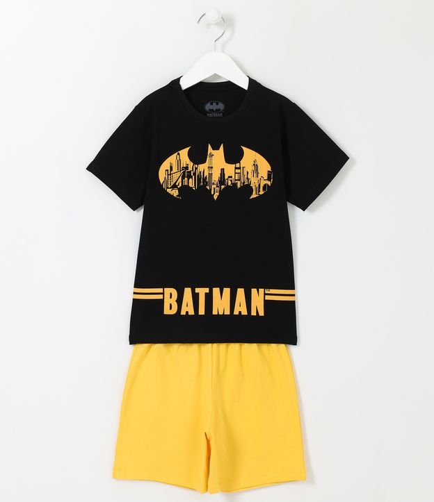 Pijama Infantil Curto com Estampa Batman - Tam 1 a 10 anos