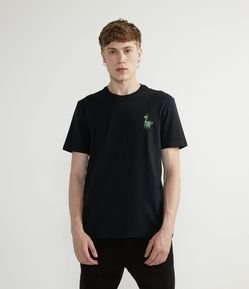 Camiseta Manga Curta em Algodão com Estampa Lhama Raio-X Fortnite