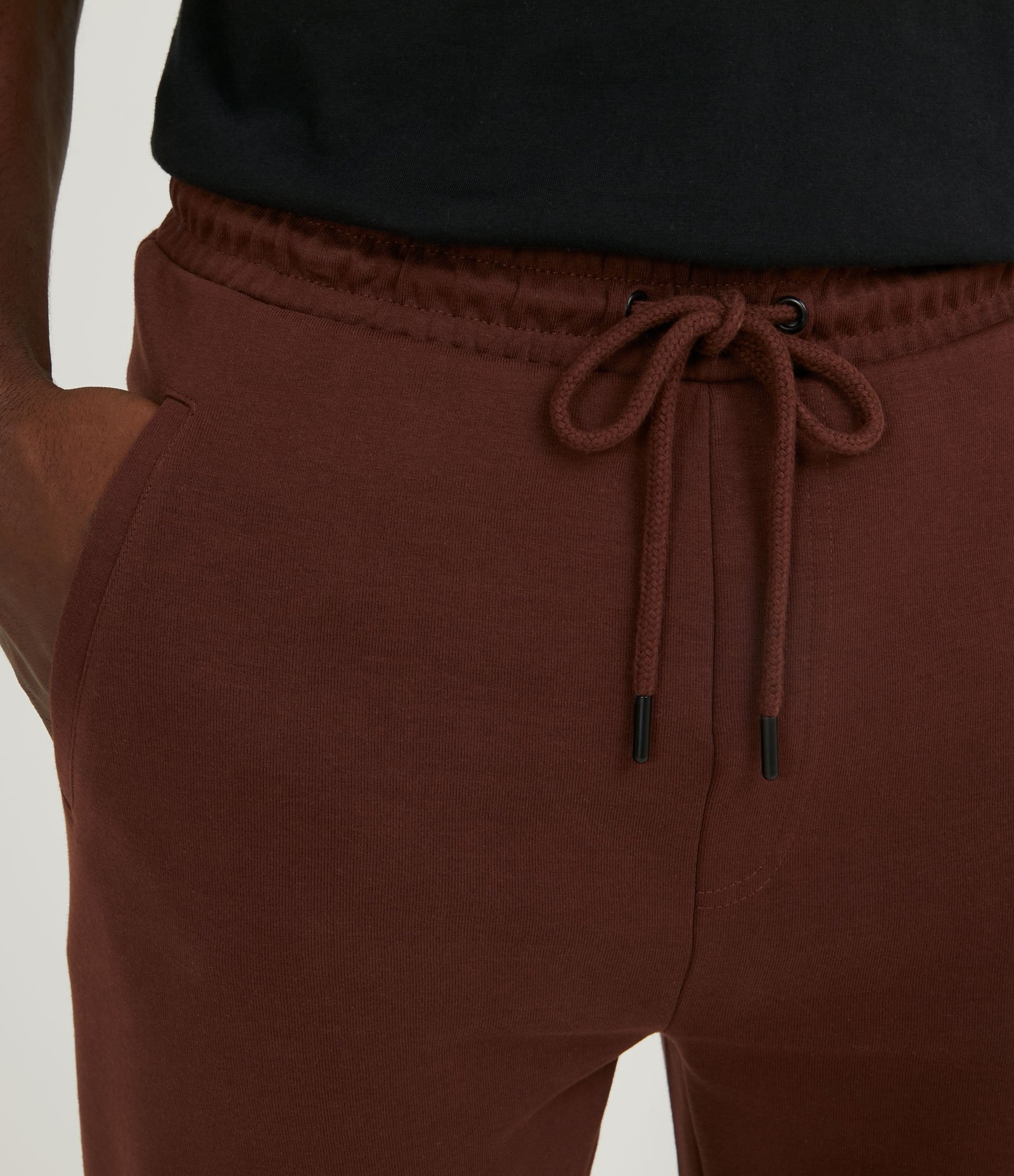 Calça Jogger em Moletom com Cós Elástico e Bolsos Vermelho 3