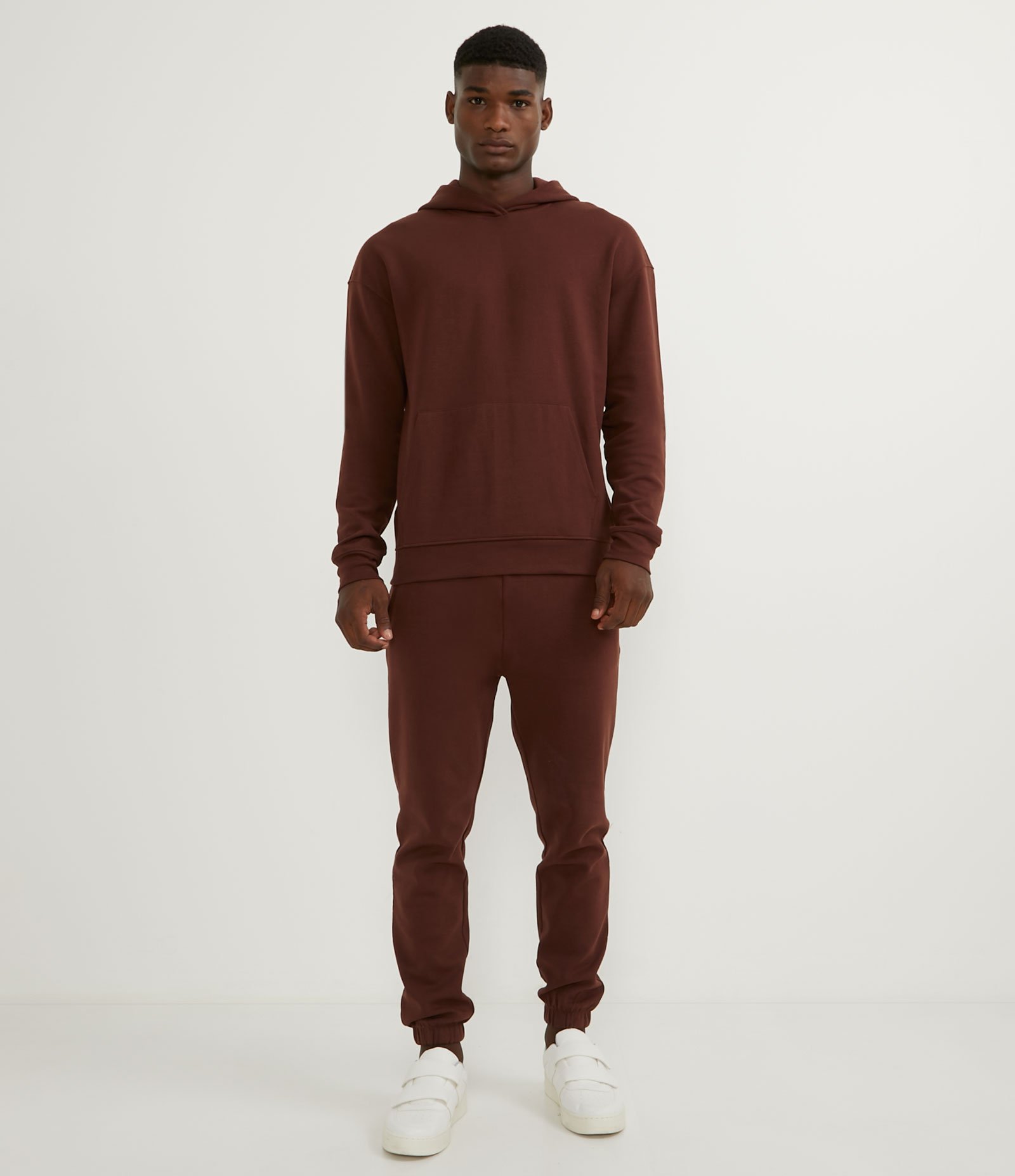 Calça Jogger em Moletom com Cós Elástico e Bolsos Vermelho 5