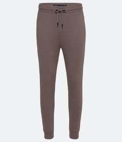 Calça Jogger em Moletom com Cós Elástico e Bolsos