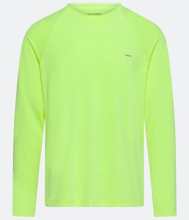 Camiseta Esportiva Manga Longa com Estampa Minimalista Verde 5