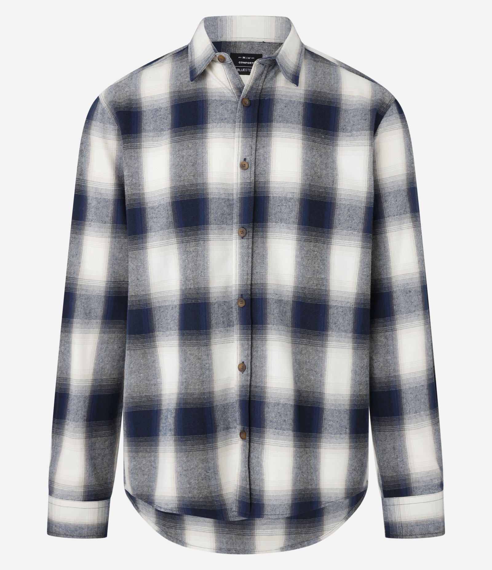 Camisa Comfort Manga Longa em Flanela com Estampa Xadrez Azul 6