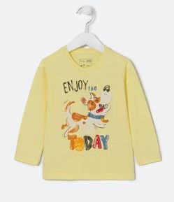 Camiseta Infantil com Estampa de Cachorrinho - Tam 1 a 5 anos