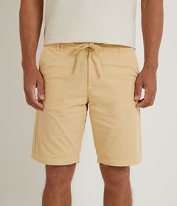 Bermuda Slim em Algodão sem Estampa