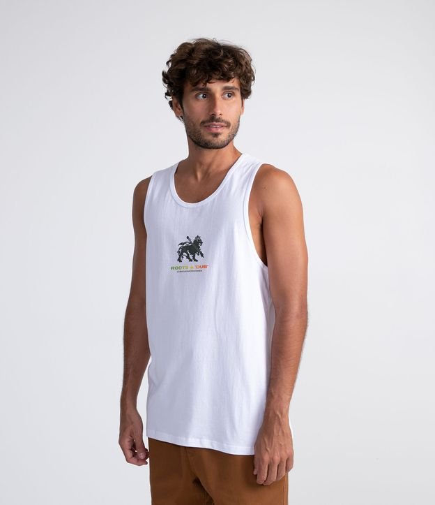 Regata em Algodão com Estampa Leão Roots