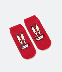 Meia Invisível com Estampa do Senhor Sirigueijo do Bob Esponja