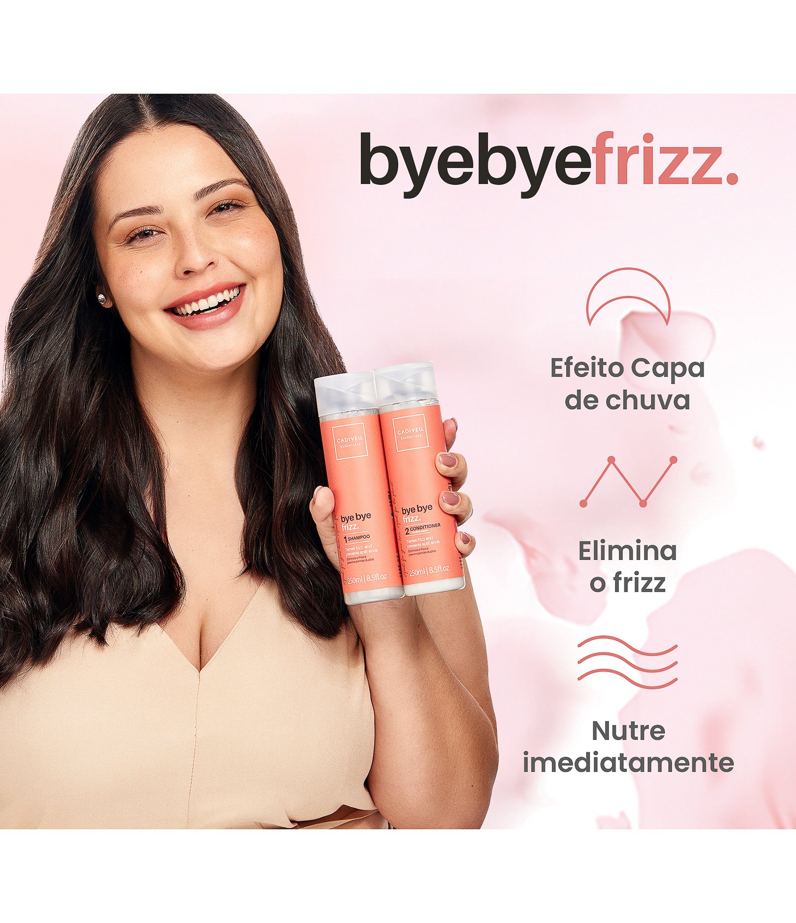 Shampoo Bye Bye Frizz Cadiveu 250ml 3
