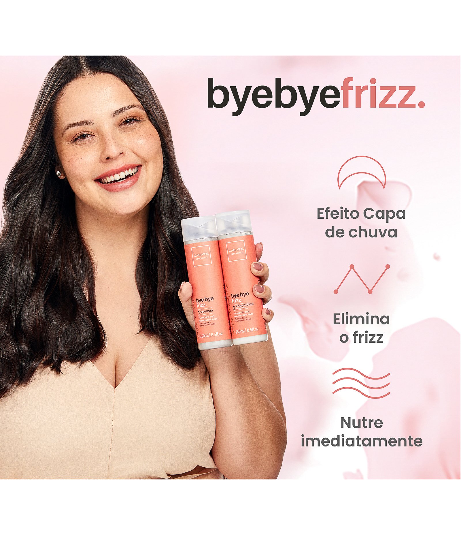 Condicionador Bye Bye Frizz Cadiveu 250ml 3