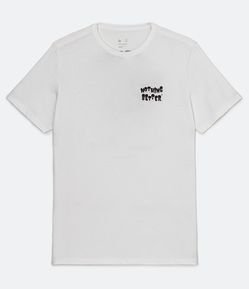 Camiseta Manga Curta em Algodão com Estampa Costas de Tubarão de Óculos