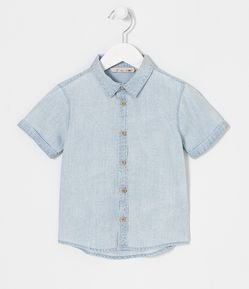Camisa Infantil em Liocel com Estampa de Folhagem - Ta 1 a 5 anos