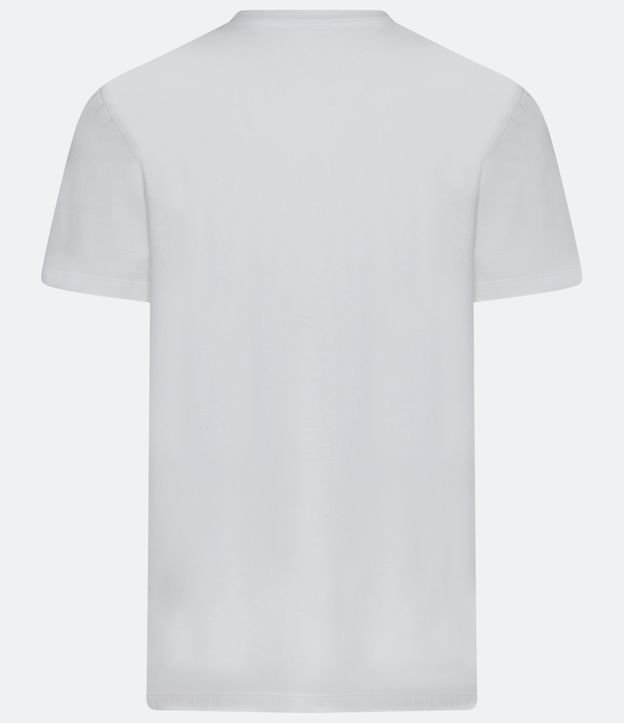Camiseta Manga Curta em Algodão com Estampa Mangá Branco 6