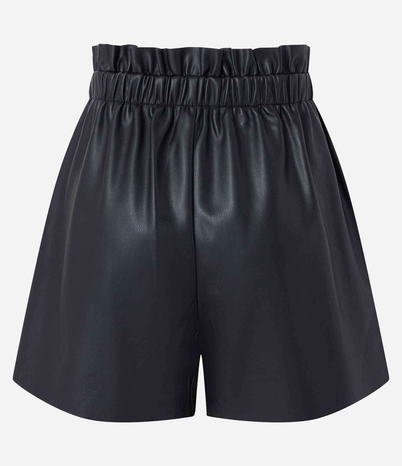 Short Clochard em Material Sintético com Cordão Preto 5