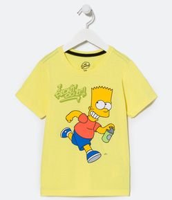 Camiseta Infantil com Estampa do Bart Simpsons - Tam 5 a 14 anos