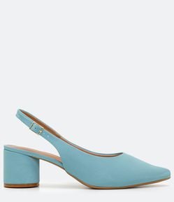 Sapato Scarpin Slingback com Salto Bloco