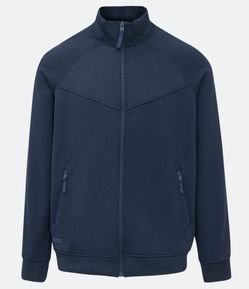 Blusão Aberto Esportivo com Gola Alta e Zíper