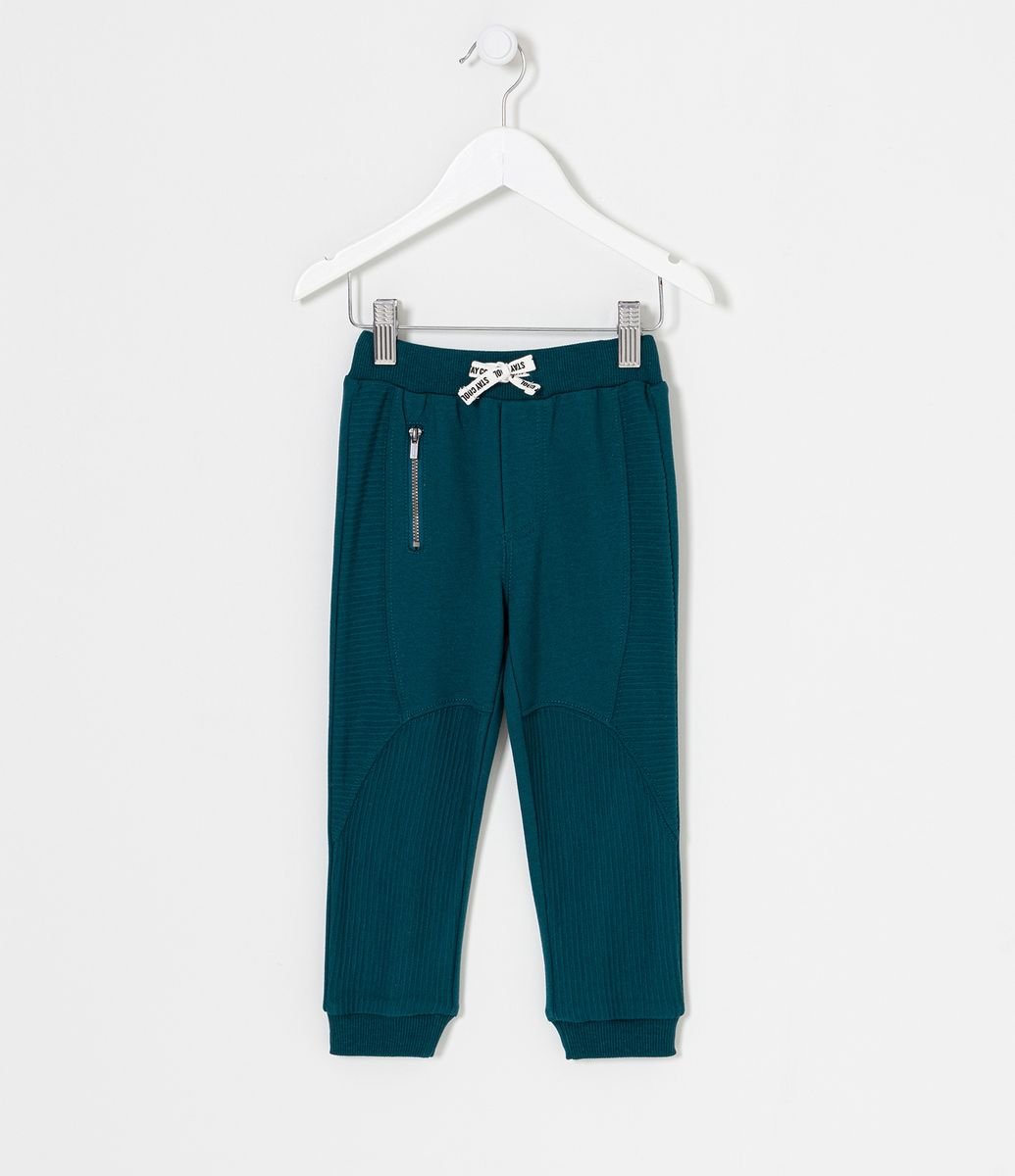 Pantalón Infantil con Recortes Texturizados - Talle 1 a 5 años Azul